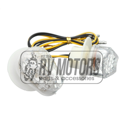 Світлодіодні повороти Flush mount 12 діодів прозорі