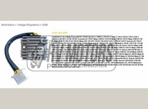 Регулятор напруги KAWASAKI EL/EN/EX/GPZ/KZ/Z DZE ELEKTRYKA 2068-01
