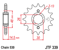 Приводная звезда JT JTF339.16 (PBR 339) 