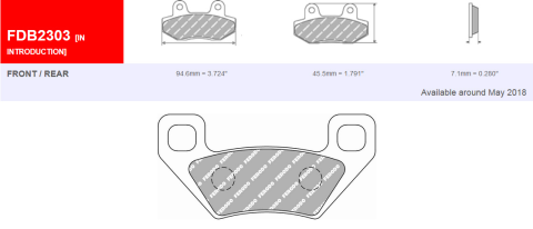 Тормозные колодки FERODO FDB2303SG = FDB2303SG PLUS