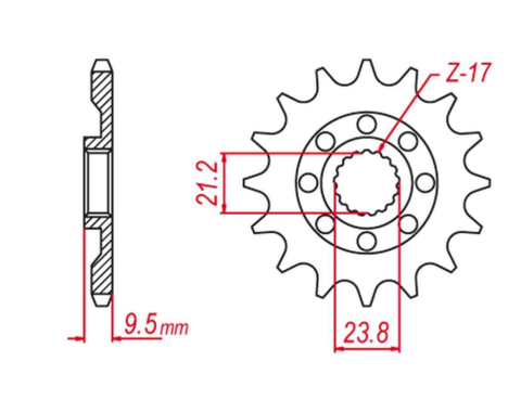 Приводная звезда SUZUKI RMZ 450 '05-'12, RMX 450 '10-'19 GROSSKOPF 213315G (JTF1441.15)