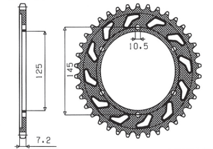 Приводная звезда YAMAHA TDM 850 (96-98) SUNSTAR SUN1-4544-42 (JTR867.42)