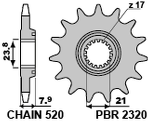 Приводная звезда HONDA CRF 250R '18-'23 PBR 23201318NC (JTF1344.13SC)