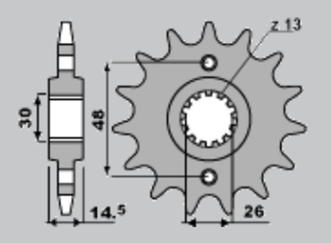 Приводная звезда HONDA VFR 800/CBR 1100 XX JR 33914JR (JTF339.14)