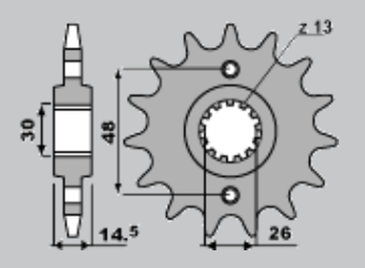 Приводная звезда HONDA VFR 800/CBR 1100 XX JR 33914JR (JTF339.14)