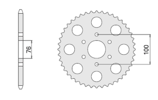 Приводная звезда SUZUKI GS 1000/ GSX 1100 E CHT 81842K (JTR818.42)