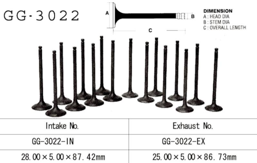 Клапан випускний SUZUKI GSX750F Katana 750 (89-97) VESRAH GG-3022-EX