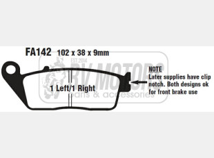 Тормозные колодки EBC FA142