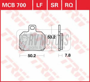 Тормозные колодки TRW LUCAS MCB700