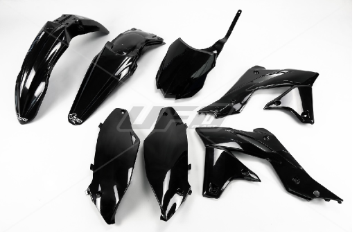 Комплект пластика UFO KAWASAKI KXF 250 '14-'16 (чёрный) (KA221E001) KAKIT221001