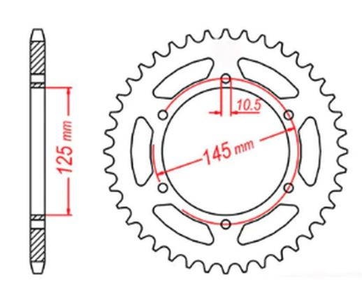 Приводная звезда YAMAHA XJ 600 DIVERSION 95-03 MTX 11-1M1-48 (JTR855.48)