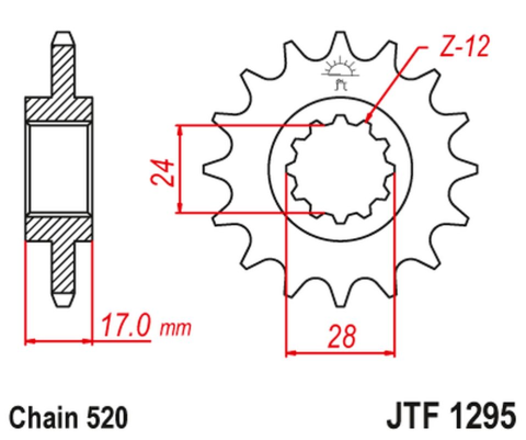 Приводная звезда HONDA CBR 600 F2/F3 '91-98' JT JTF1295.14