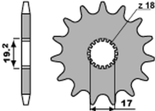 Приводная звезда GARELLI 50 '86-'91 PBR 5151318NC
