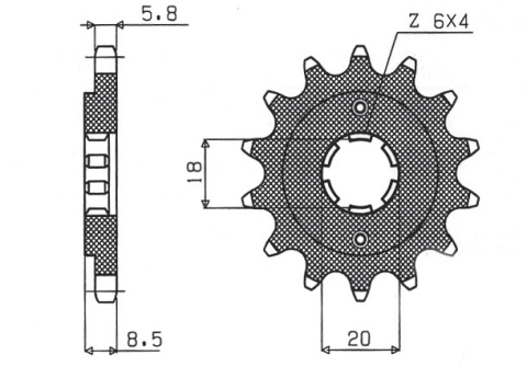 Приводная звезда HONDA CMX 250`87-`05 SUNSTAR SUN30714 (JTF270.14)