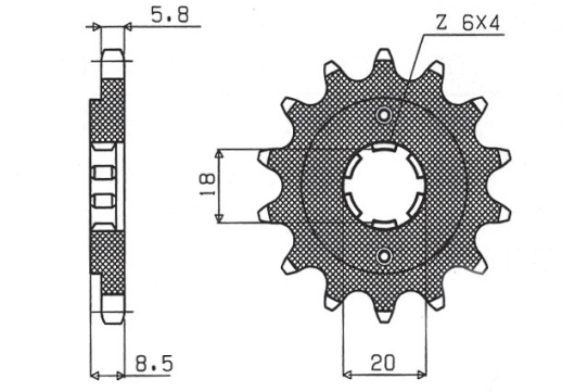 Приводная звезда HONDA CMX 250`87-`05 SUNSTAR SUN30714 (JTF270.14)