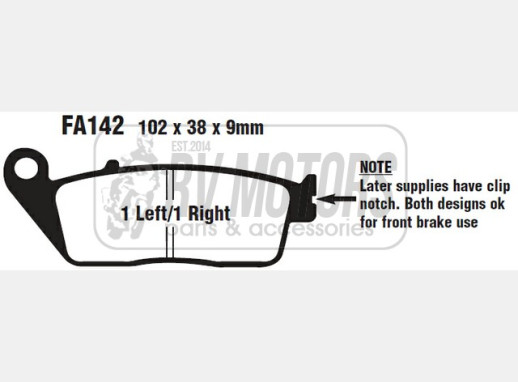 Гальмівні колодки EBC FA142HH