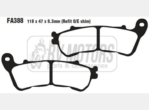 Тормозные колодки EBC FA388HH