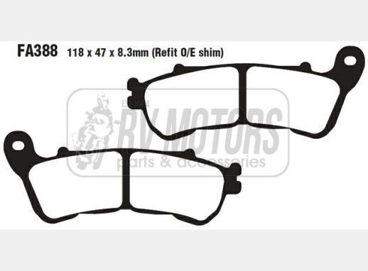 Гальмівні колодки EBC FA388HH