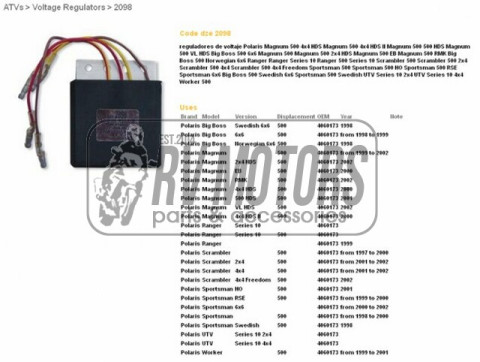Регулятор напряжения POLARIS 500 98-02 DZE ELEKTRYKA 2098-01