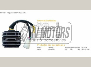 Регулятор напряжения HONDA XRV750 AFRICA TWIN 92 DZE ELEKTRYKA 2387-01