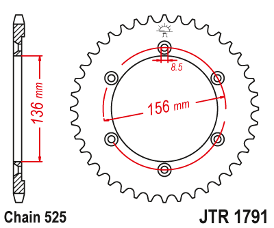 Привідна зірка JT JTR1791.41 (PBR 4365)