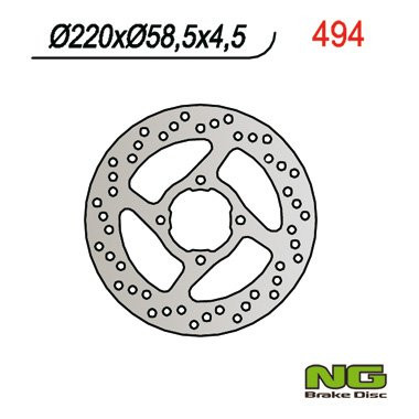 Гальмівний диск задній задній YAMAHA YFS 200/YFZ 350 BANSHEE '88-'05 (220x58x4) NG494
