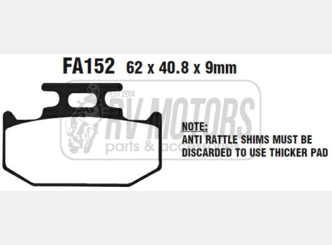 Тормозные колодки EBC FA152TT