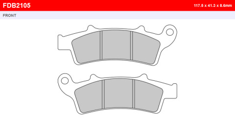 Тормозные колодки FERODO FDB2105EF
