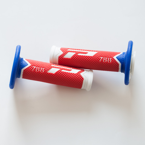 Ручки руля PROGRIP PG788 (22+25MM 115MM) белый/красный/синий (PG788/21) PA078800WRB
