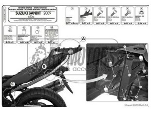 Крепления кофра KAPPA (без площадки) Suzuki GSF 650 Bandit / S (09-14) KZ540