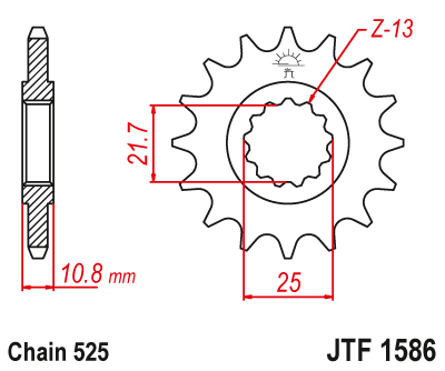 Приводная звезда JT JTF1586.16 (PBR 2142) 