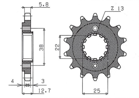 Приводная звезда SUNSTAR 35914 (JTF511.14)