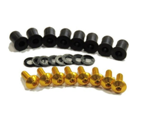 Набор болтов пластика Vicma M5x16 8шт золотые