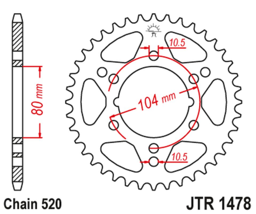 Приводная звезда POLARIS 250 CYCLONE/TRAIL BLAZER JT JTR1478.34