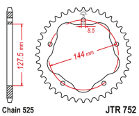 Приводная звезда DUCATI 848/916/996/1000/1100 JT JTR752.36