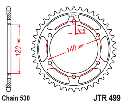 Приводная звезда JT JTR499.52 (PBR 498)