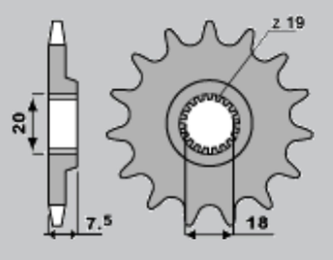 Приводная звезда HONDA CR 125 '87-'03 JR 34013JR (JTF326.13)