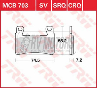 Тормозные колодки TRW LUCAS MCB703SV