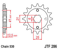 Приводная звезда JT JTF286.15 (PBR 268)