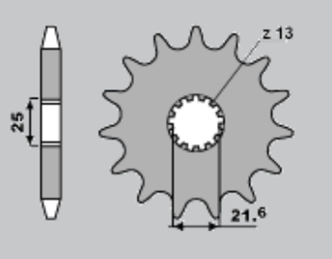 Приводная звезда KAWASAKI KZ/GPZ 650/750 CHT 51813K (JTF518.13)