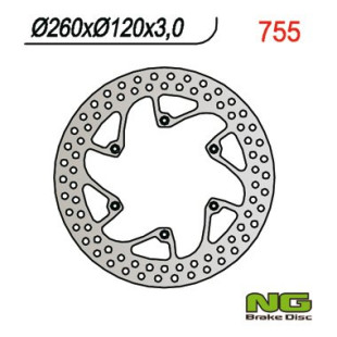 Тормозной диск NG передний HUSQVARNA CR/WR/TE/TC 92-99 (260x120x3) NG755