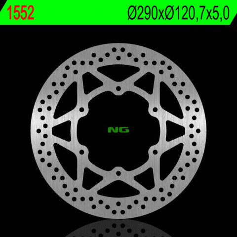 Тормозной диск NG передний SUZUKI GW 250 INAZUMA 12-17 (290X120,7X5,0MM) (6X8,5MM) NG1552