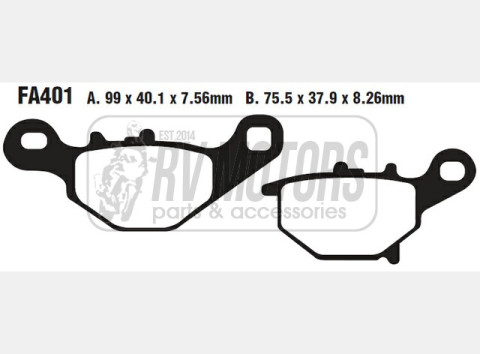 Тормозные колодки EBC FA401TT