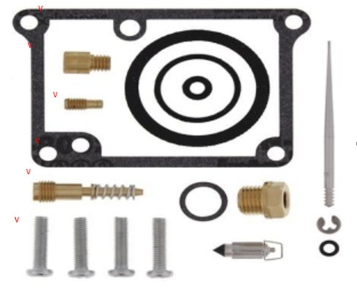 Ремкомплект карбюратора YAMAHA YZ 80 '86-'92 BEARING WORX CK90843 (26-1335)