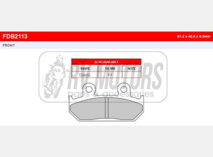 Тормозные колодки FERODO FDB2113P