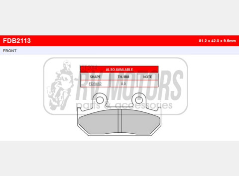 Тормозные колодки FERODO FDB2113P