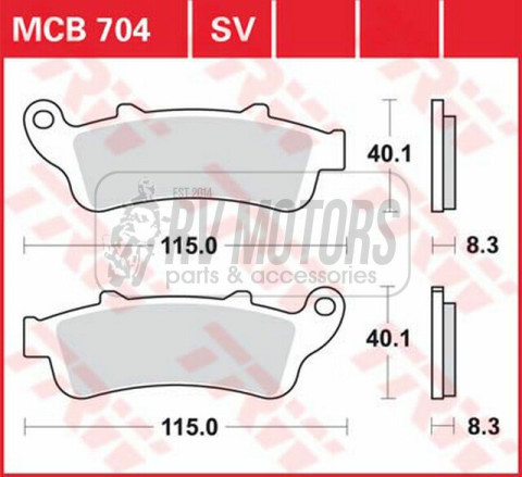 Тормозные колодки TRW LUCAS MCB704