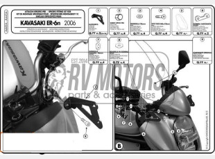 Крепление ветрового стекла Kappa Kawasaki ER-6N A445A