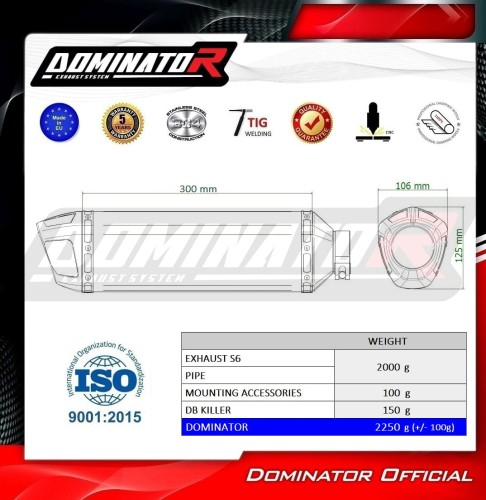 Прямоток CF MOTO 450 MT 2024 DOMINATOR S6