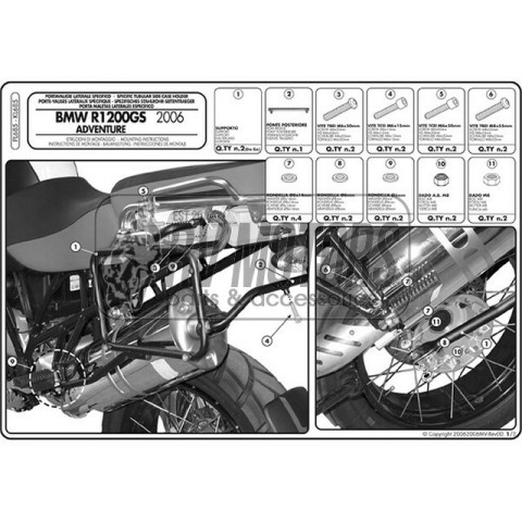Крепления под боковые кофры KAPPA Monokey BMW R1200GS KL685